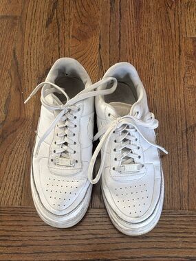 Air Force 1 Women's White Leather Sneakers - Casual Everyday Shoe